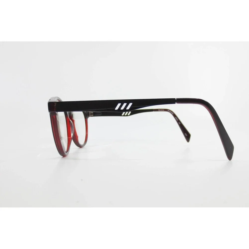 Robert Mitchel RM 20248 Black Red Round Eyeglass Frames 50-18-140 Mens Womens